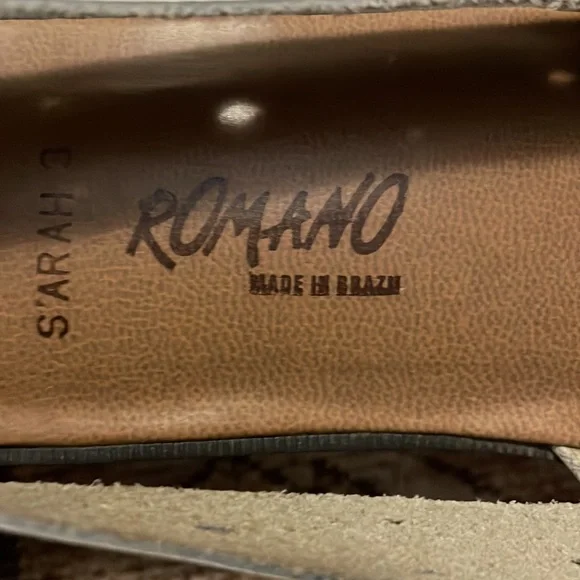 Genuine leather Vintage ROMANO - made in Brazil - Huaraches white sandals Sz 7 - Picture 8 of 12